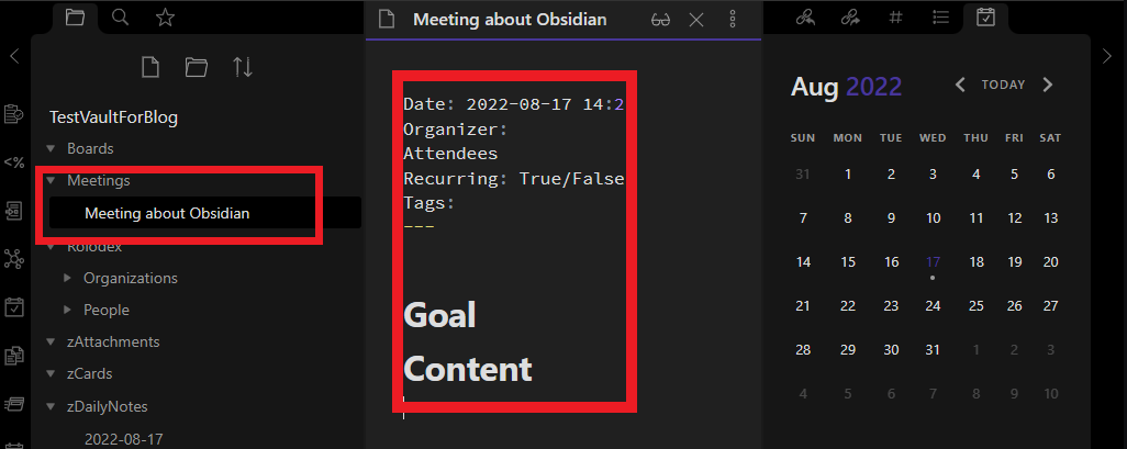 Taking notes with Obsidian